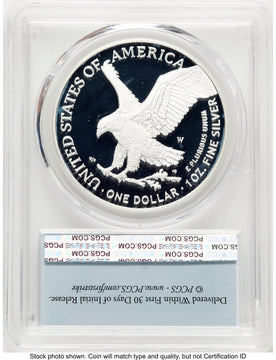 2023-W Proof Silver Eagle 1 oz FS Flag PCGS PR70