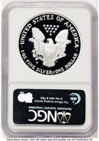 2007-W Proof Silver Eagle 1 oz ER Blue NGC PF70