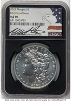2021 6 Coin Morgan & Peace Dollar Set FDI Miles Standish Eagle Flag NGC MS70