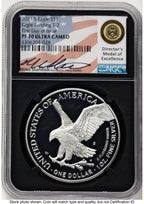 2021-S TY2 Proof Silver Eagle 1 oz FDI Miles Standish NGC PF70