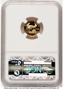 1989-P Proof Gold Eagle 1/10 oz Brown Label NGC PF70