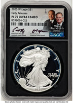 2025-W Proof Silver Eagle 1 oz ER /David J Ryder Mint Director's Series NGC PF70 Ed Moy