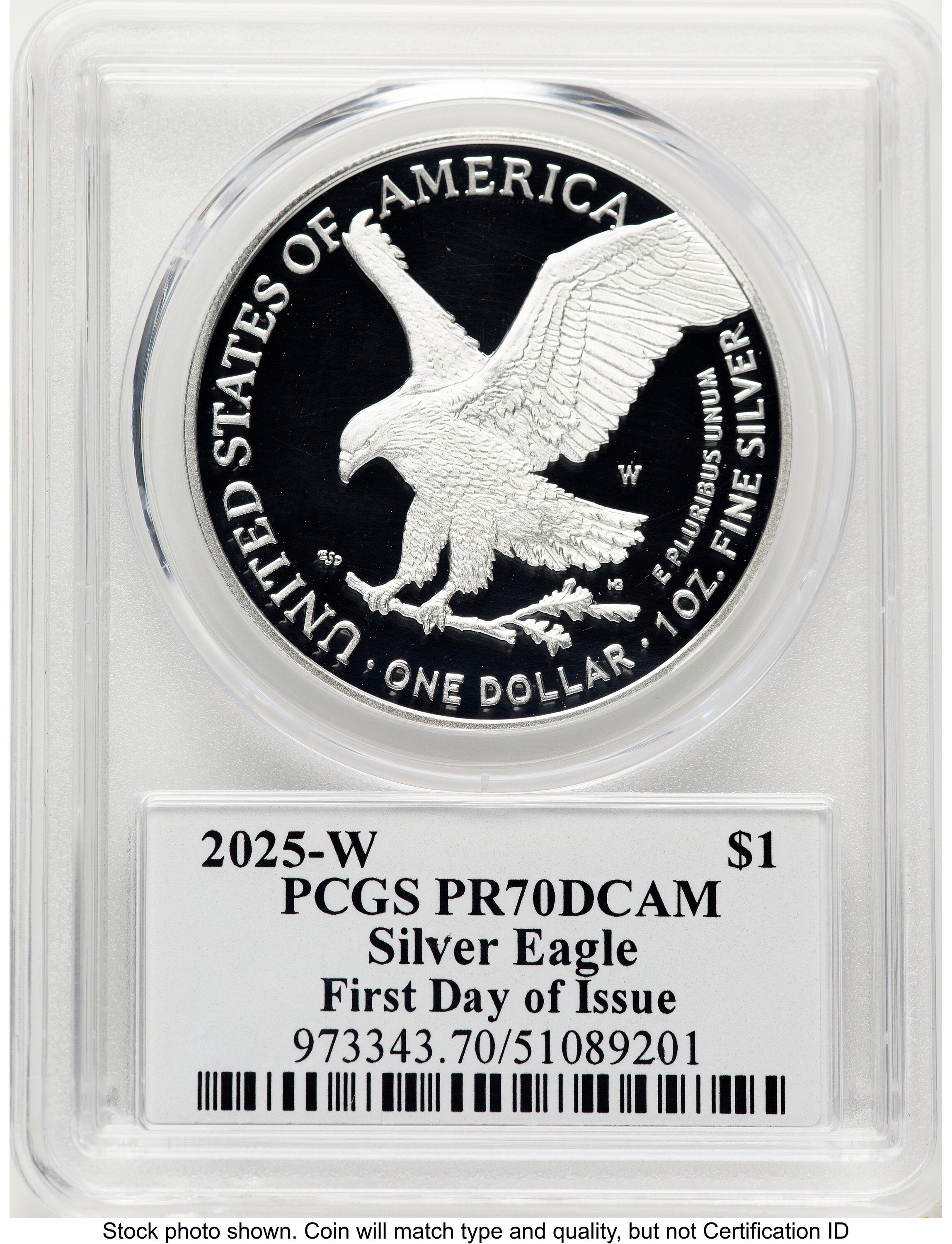 2025-W Proof Silver Eagle 1 oz FDI David Hall PCGS PR70