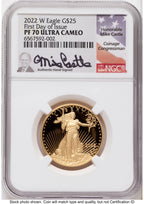 2022-W Proof Gold Eagle 1/2 oz FDI Mike Castle NGC PF70