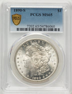 1890-S Morgan Dollar PCGS MS65