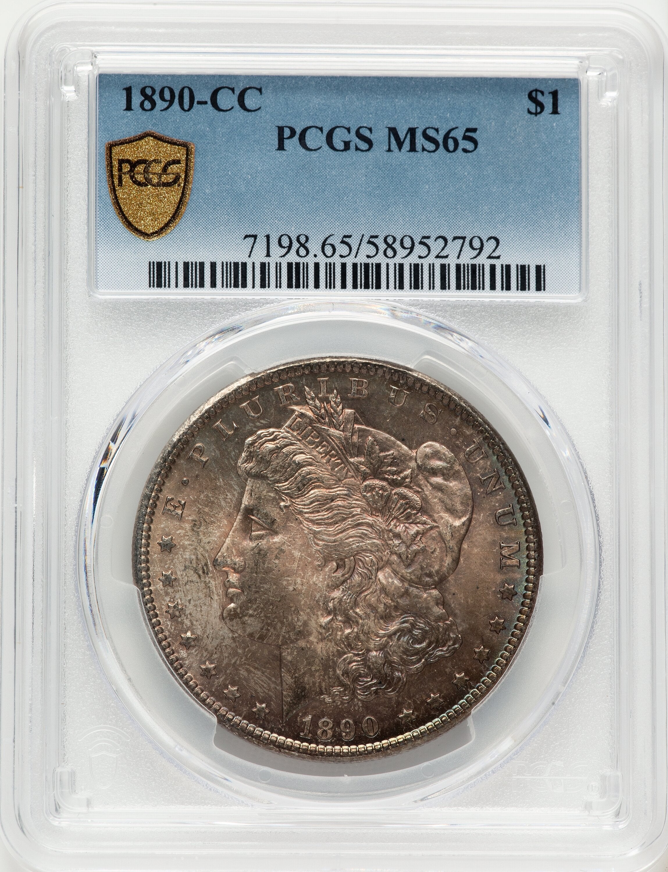 1890-CC Morgan Dollar PCGS MS65