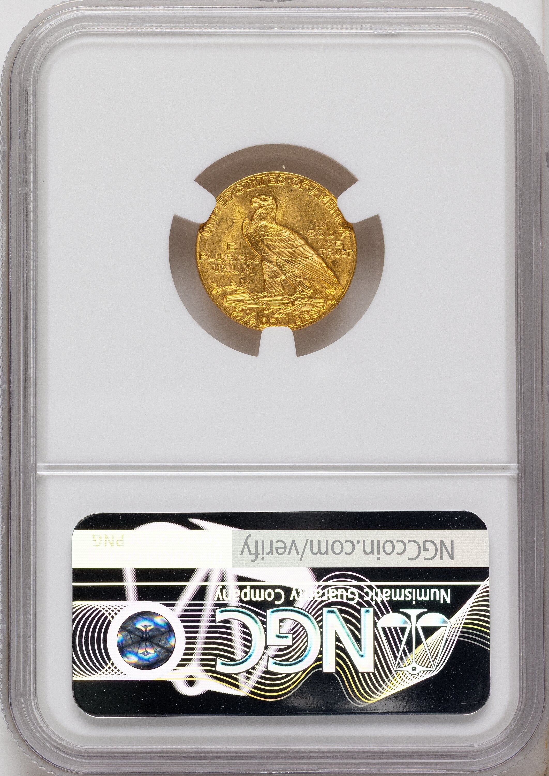 1911 $2.50 Indian Quarter Eagle NGC MS63