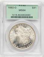 1892-O Morgan Dollar PCGS MS64