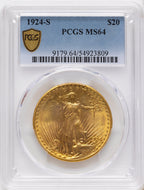 1924-S $20 Saint-Gaudens Double Eagle PCGS MS64