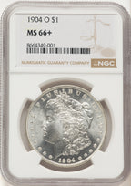 1904-O Morgan Dollar NGC MS66+