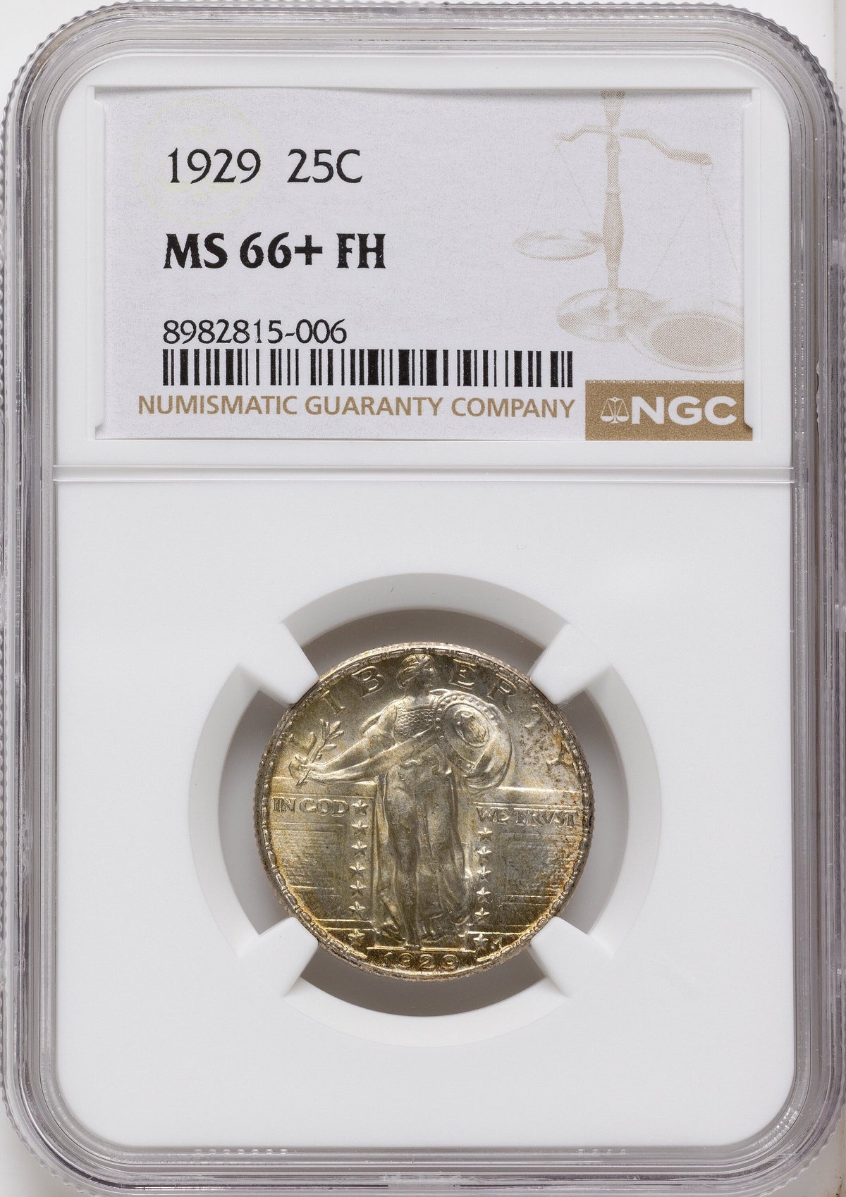 1929 25C FH Standing Liberty Quarter NGC MS66+