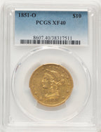 1851-O $10 Liberty Eagle PCGS XF40