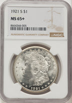 1921-S Morgan Dollar NGC MS65+