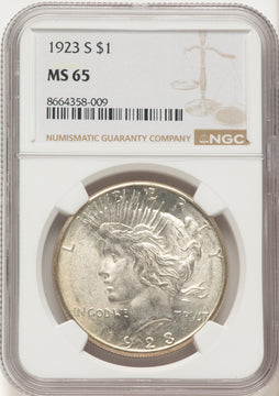 1923-S Peace Dollar NGC MS65