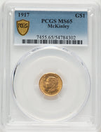 1917 G$1 McKinley Commemorative Gold PCGS MS65