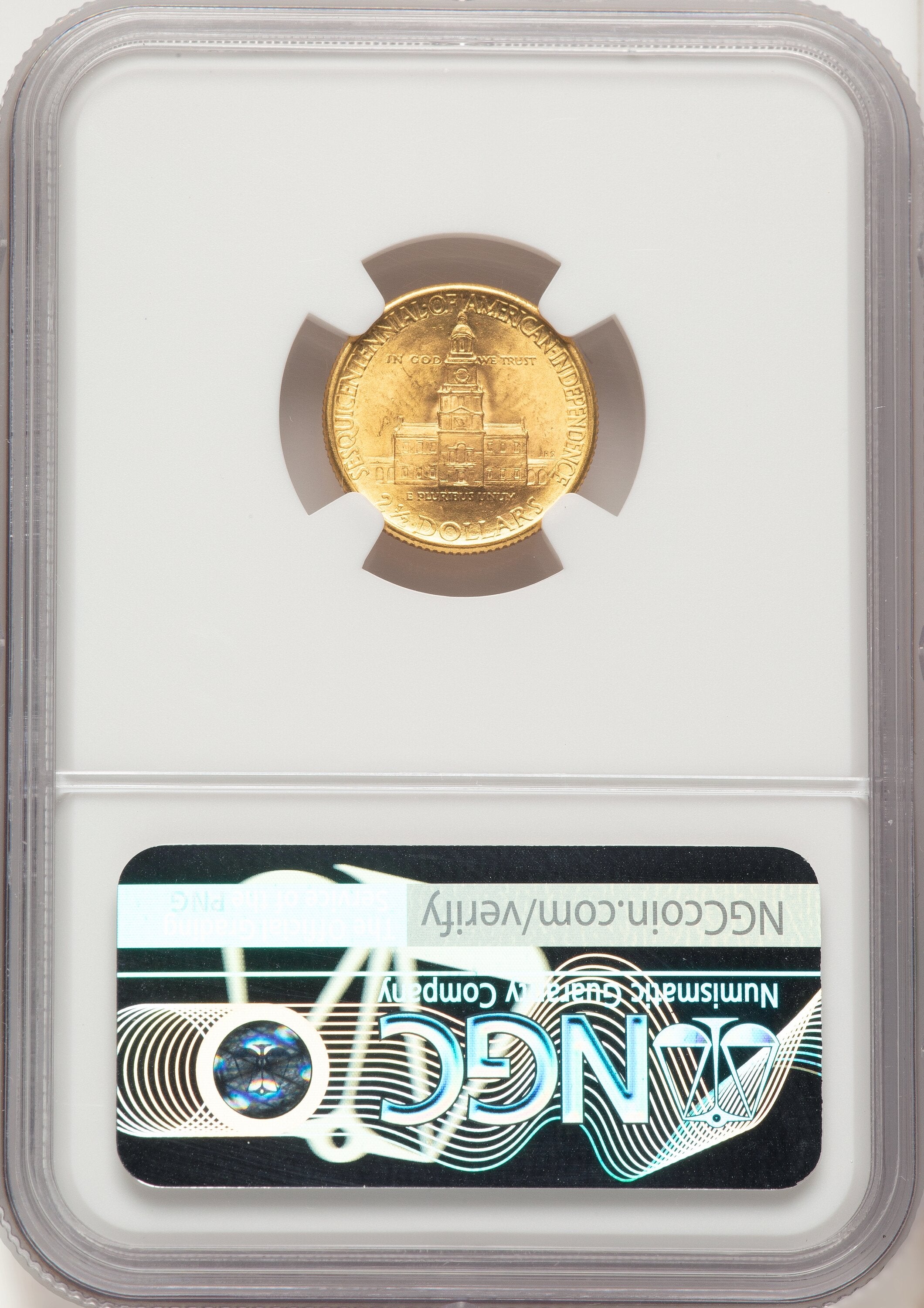 1926 $2.50 SESQUI CAC Commemorative Gold NGC MS65+