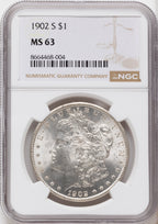 1902-S Morgan Dollar NGC MS63