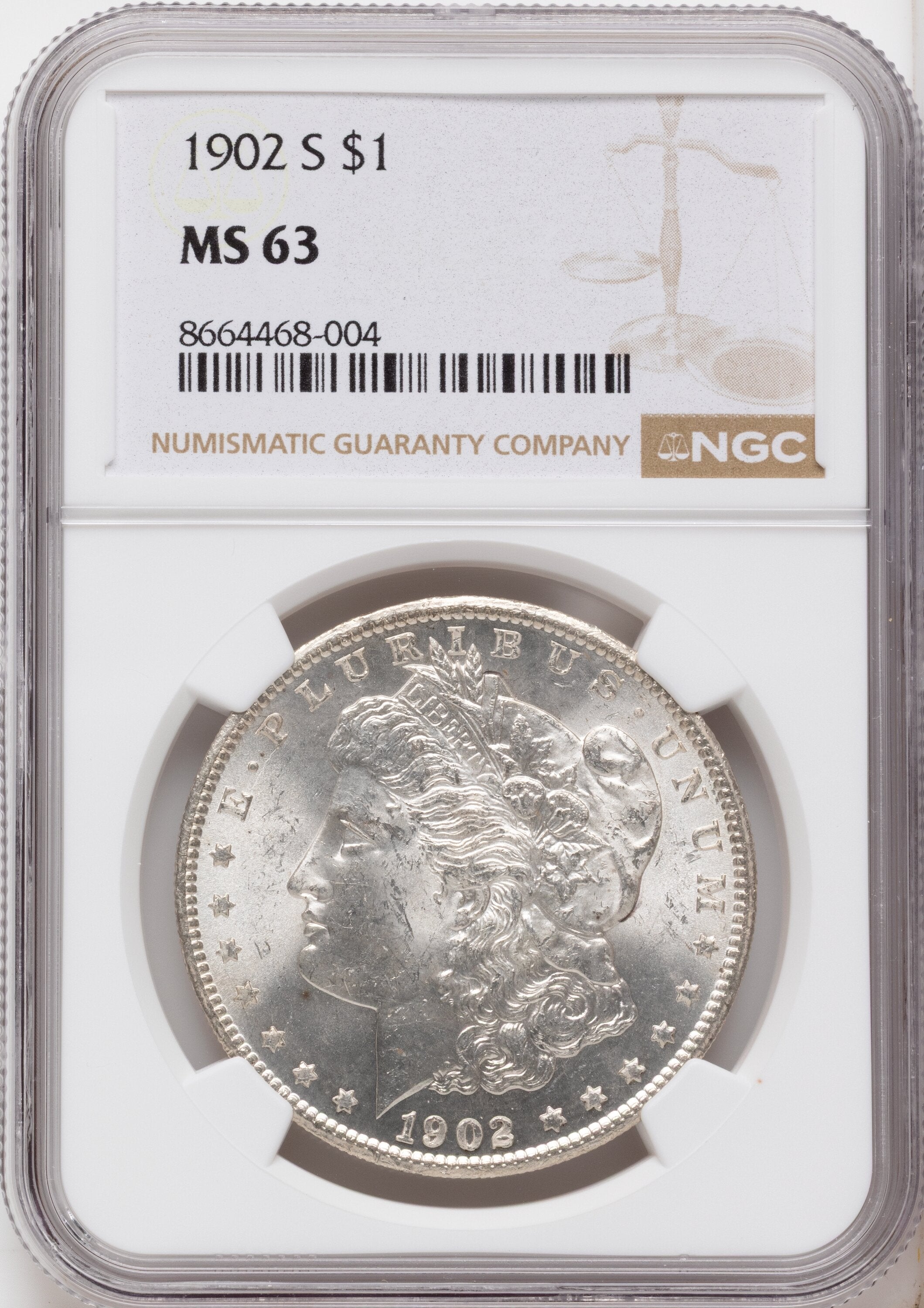 1902-S Morgan Dollar NGC MS63