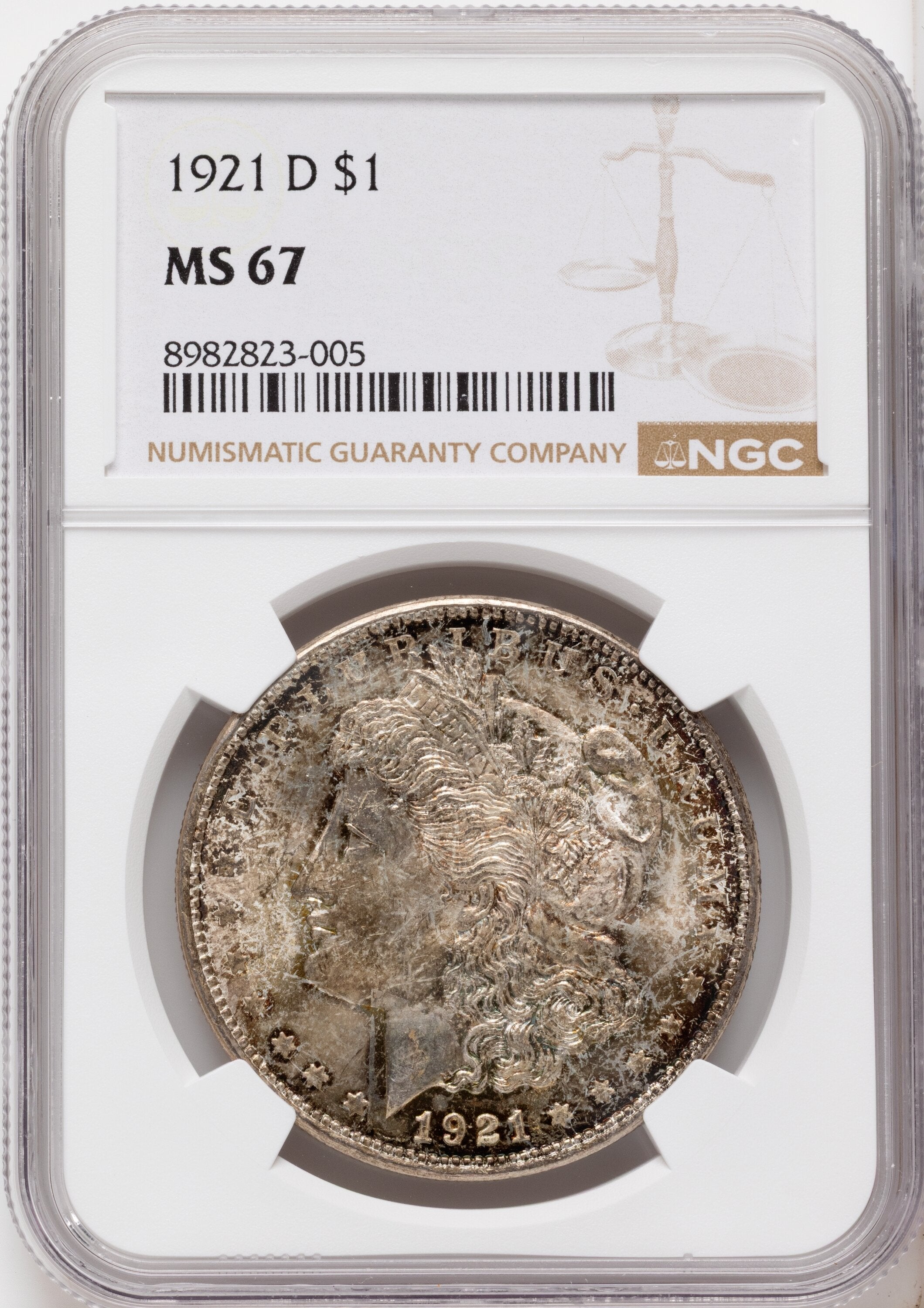 1921-D Morgan Dollar NGC MS67