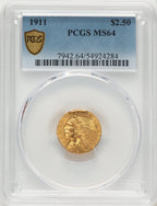 1911 $2.50 Indian Quarter Eagle PCGS MS64