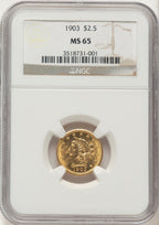 1903 $2.50 Liberty Quarter Eagle NGC MS65