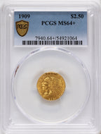 1909 $2.50 Indian Quarter Eagle PCGS MS64+