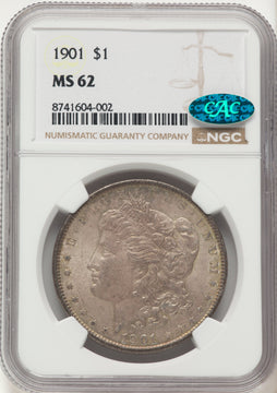 1901 CAC Morgan Dollar NGC MS62