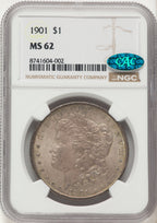 1901 CAC Morgan Dollar NGC MS62