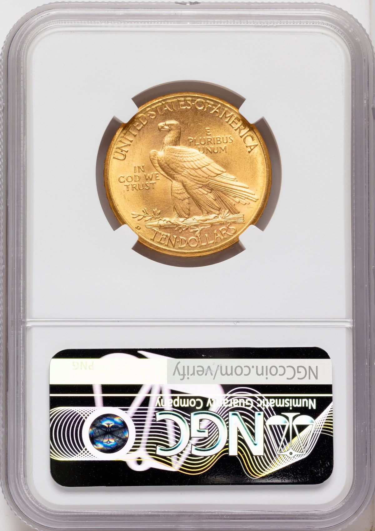 1910-D $10 Indian Eagle NGC MS64+