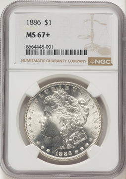 1886 Morgan Dollar NGC MS67+
