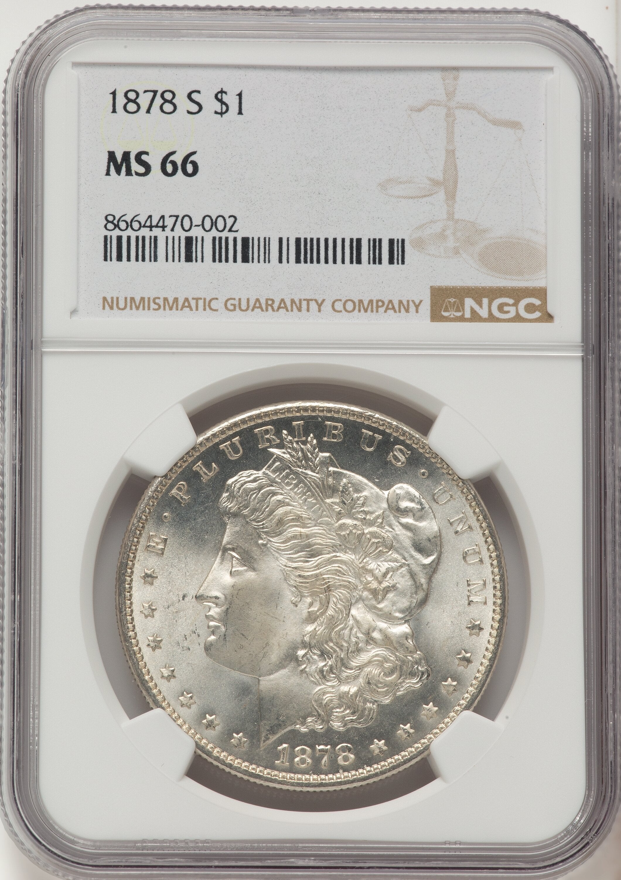 1878-S Morgan Dollar NGC MS66