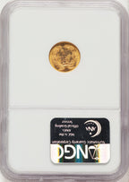 1871 G$1 Gold Dollar NGC MS65