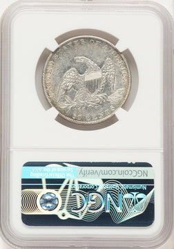 1836 50C REED EDGE Reeded Edge Half Dollar NGC AU53