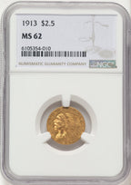 1913 $2.50 Indian Quarter Eagle NGC MS62