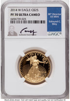 2014-W Proof Gold Eagle 1/2 oz NGC PF70 Ed Moy
