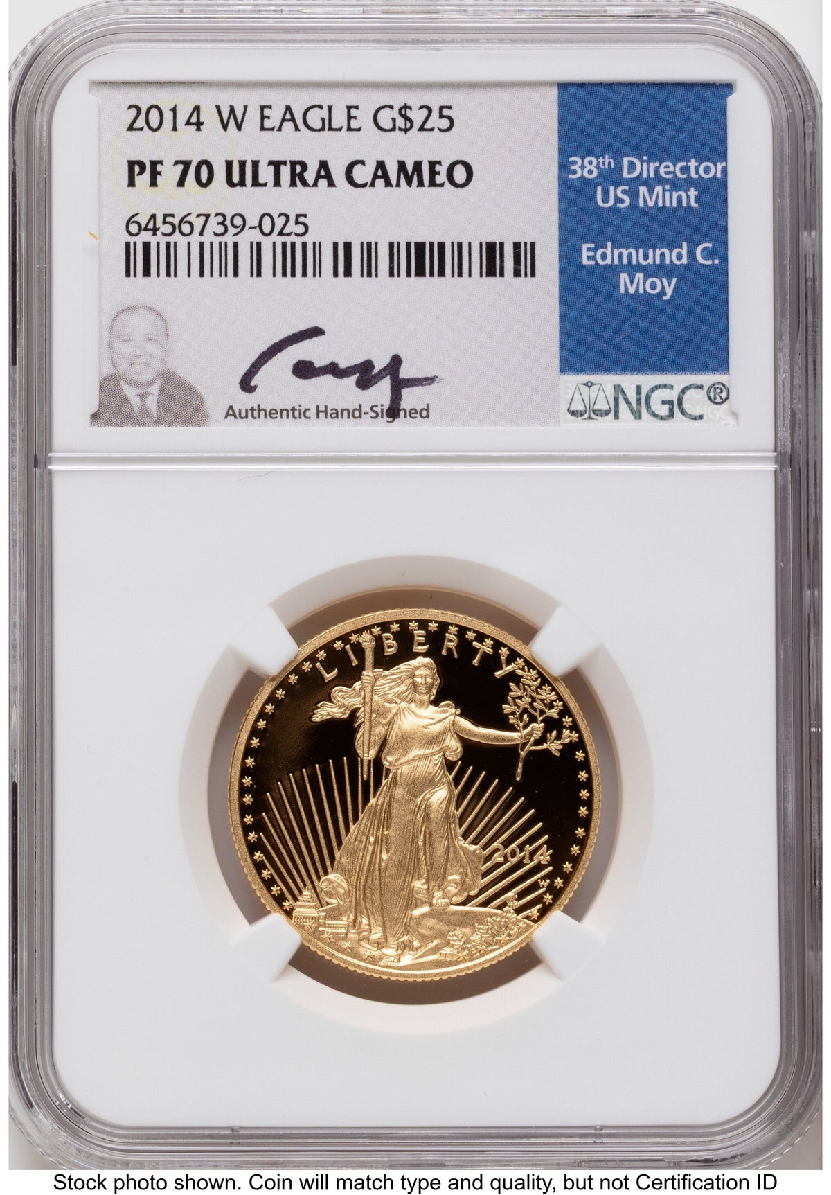 2014-W Proof Gold Eagle 1/2 oz NGC PF70 Ed Moy