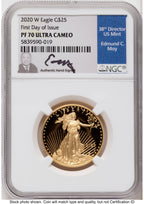 2020-W Proof Gold Eagle 1/2 oz FDI NGC PF70 Ed Moy
