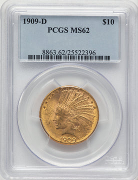 1909-D $10 Indian Eagle PCGS MS62