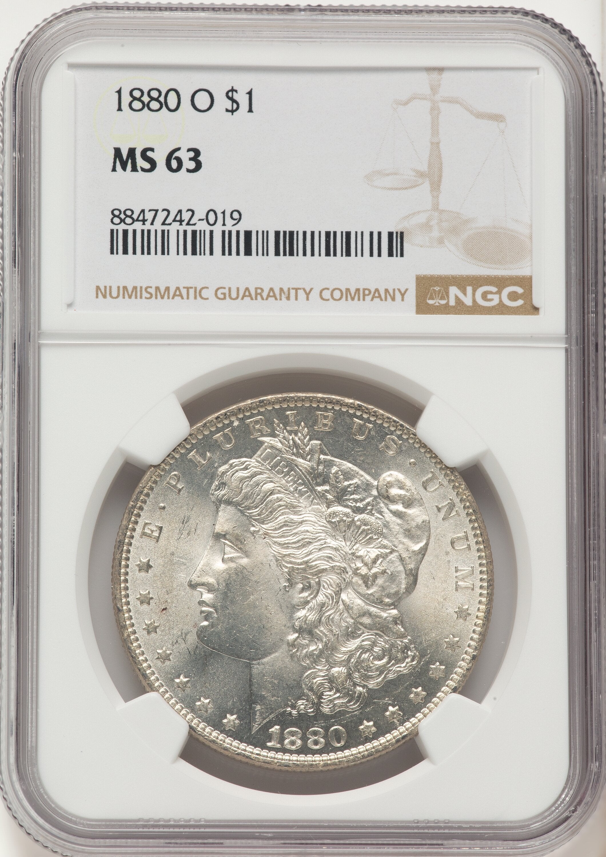 1880-O Morgan Dollar NGC MS63