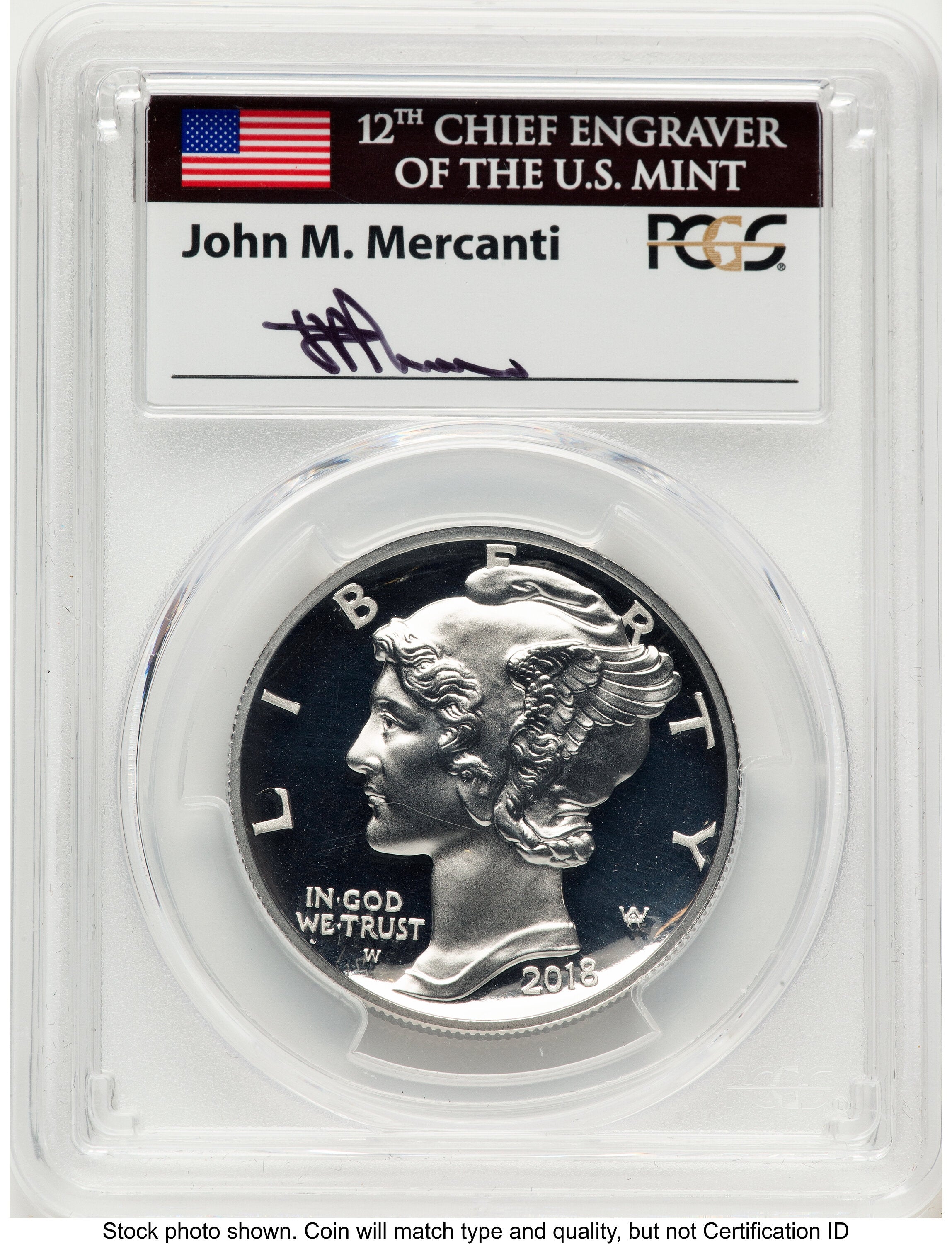 2018-W Palladium Eagle 1 oz FDI John PCGS PR70 Mercanti