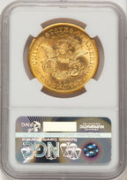 1856-S $20 CAC Liberty Double Eagle NGC MS61