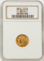 1913 $2.50 Indian Quarter Eagle NGC MS64