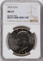 1972-D $1 Eisenhower Dollar NGC MS67