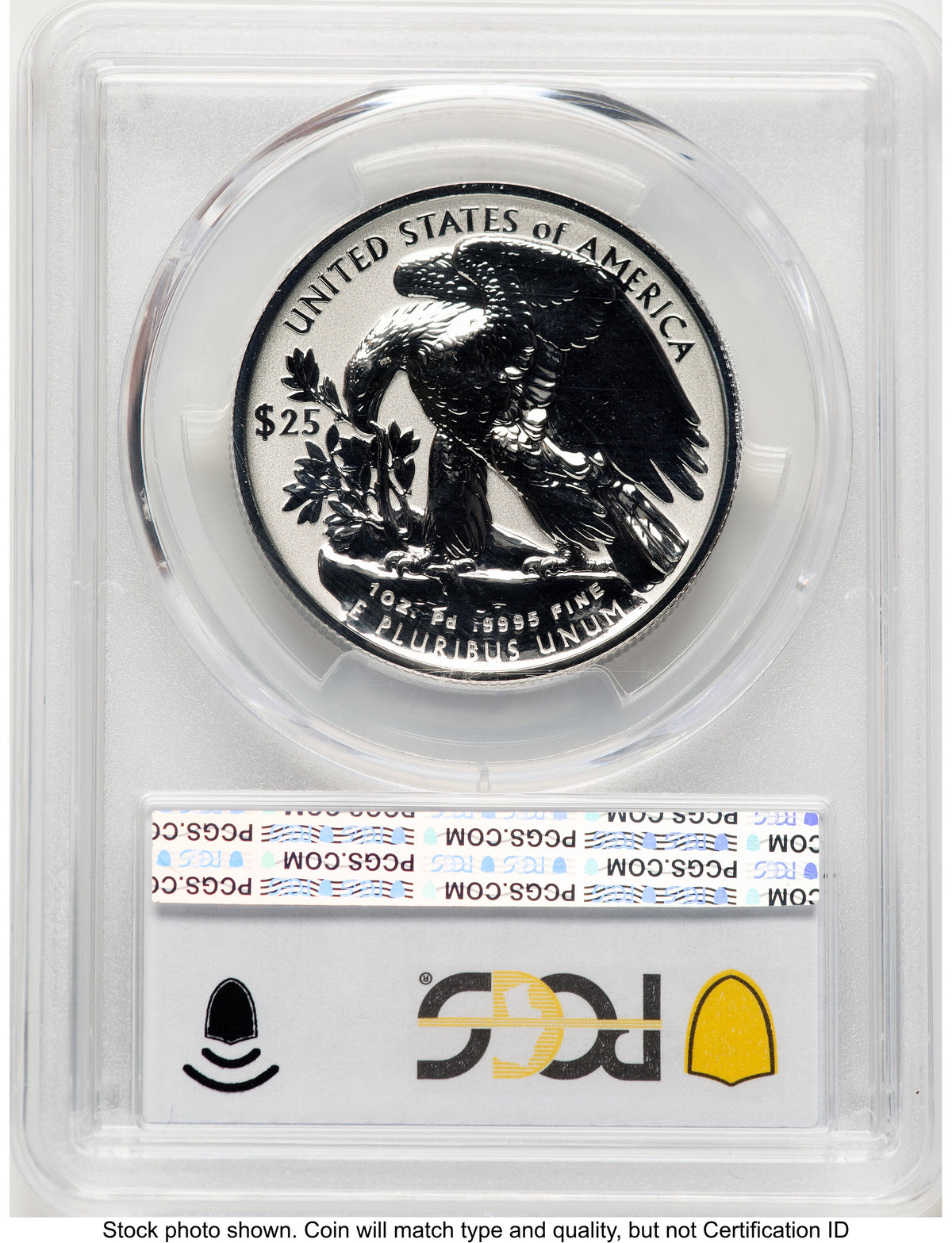 2019-W Palladium Eagle 1 oz REV Blue Gradient PCGS PR70