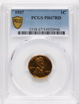 1937 1C RD Proof Lincoln Cent PCGS PR67