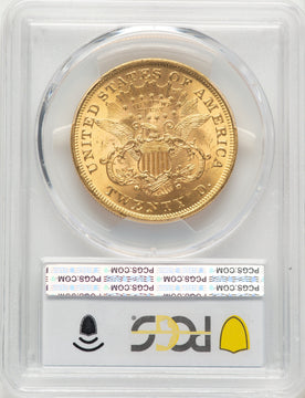1873 $20 OPEN 3 Liberty Double Eagle PCGS MS63