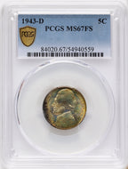 1943-D 5C FS Jefferson Nickel PCGS MS67