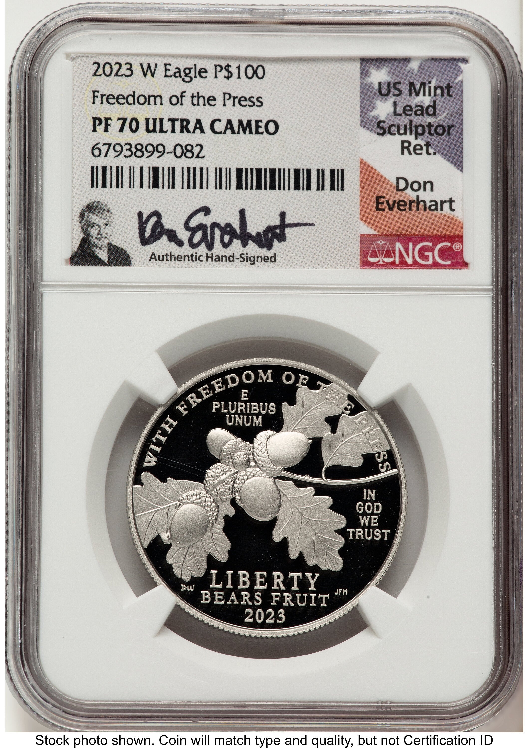 2023-W Proof Platinum Eagle 1 oz Don Everhart NGC PF70