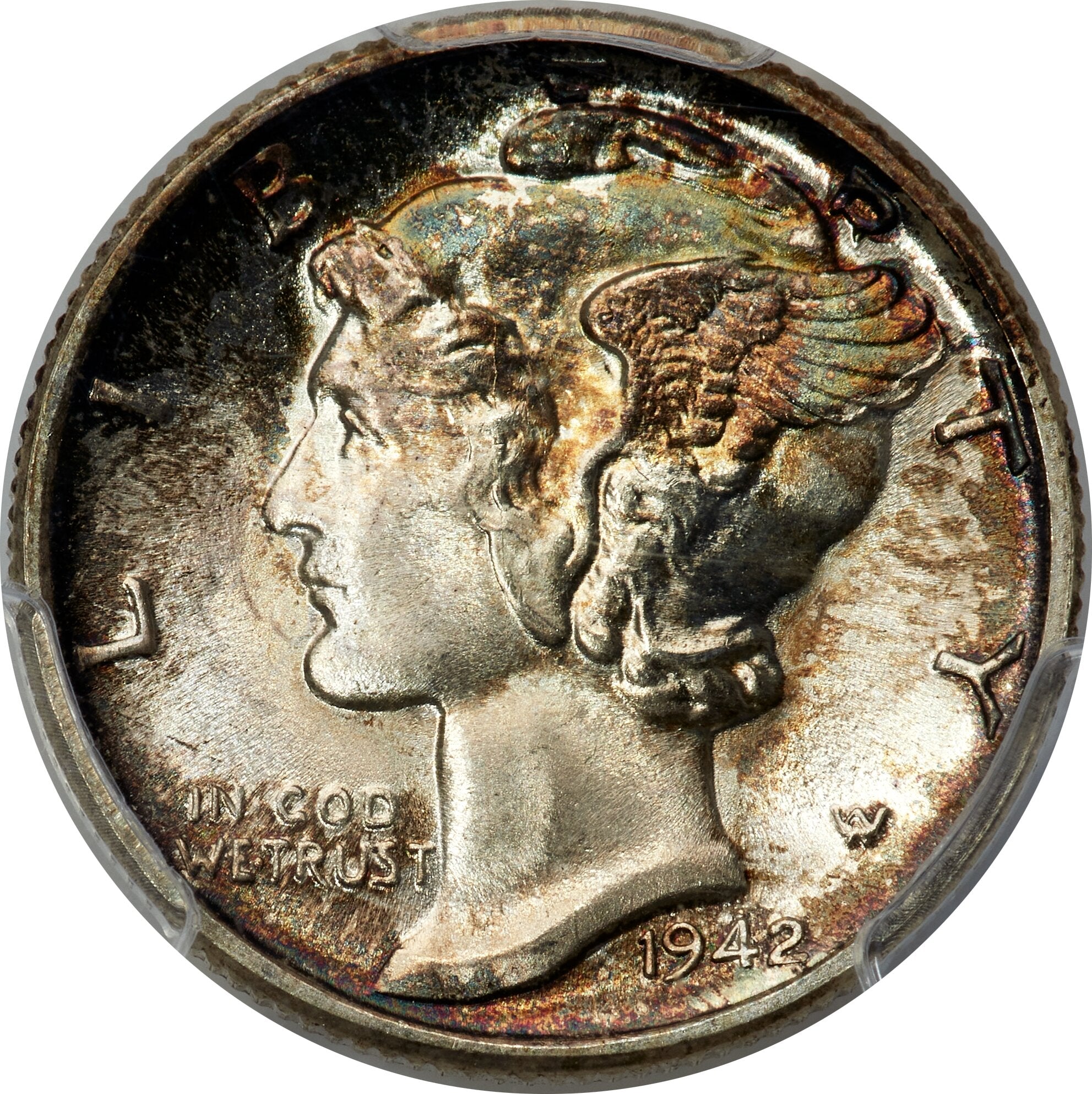 1942-S 10C FB Mercury Dime PCGS MS68