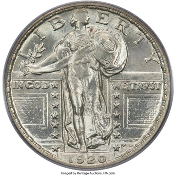 1920-S 25C Standing Liberty Quarter PCGS MS65